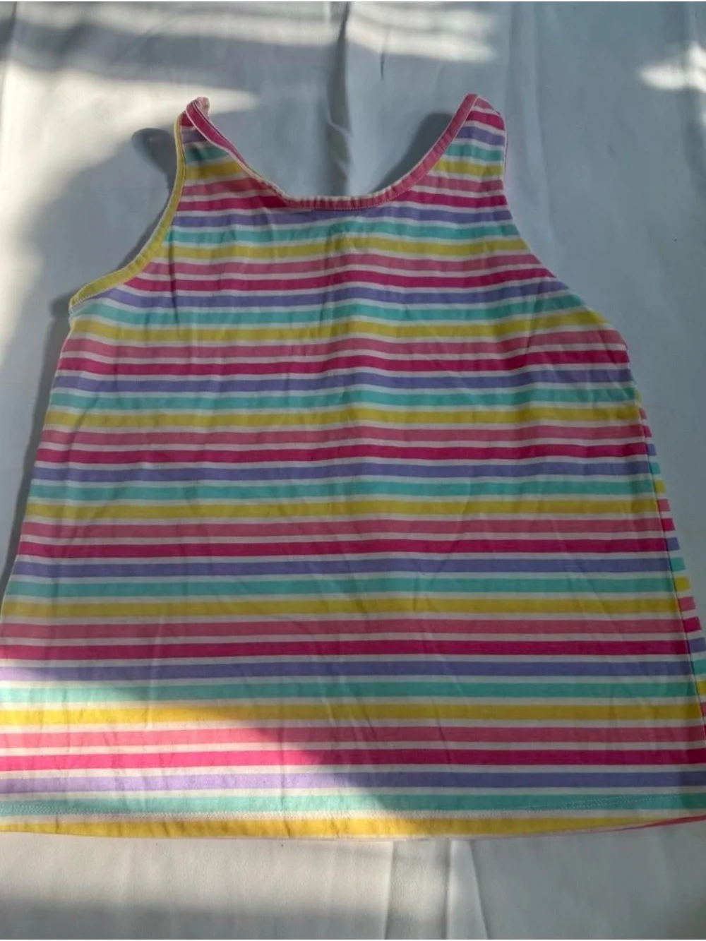 The Children's Place Multicolor Striped Tank Top - Pink, Yellow, Blue, Purple